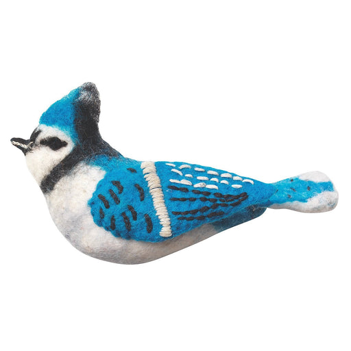 Felt Bird Garden Ornament - Blue Jay - Wild Woolies (G) - Culture Kraze Marketplace.com