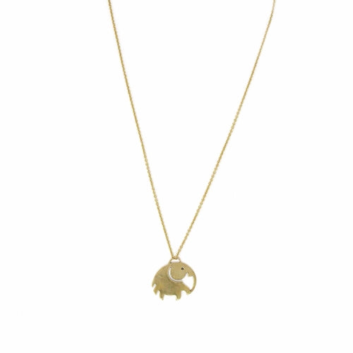 Elephant Pendant Brass Necklace - Culture Kraze Marketplace.com