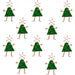 Set of 10 Dancing Girl Christmas Tree Pins - Creative Alternatives - Culture Kraze Marketplace.com