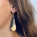 Brass & Black Horn Bisected Teardrop Earrings - Culture Kraze Marketplace.com