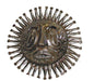 10" Haitian Metal Steel Drum Sun Face in Natural - Caribbean Craft - Culture Kraze Marketplace.com