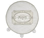 White and Beige Embroidered Satin Matzah Cover - Quilted Design - Culture Kraze Marketplace.com