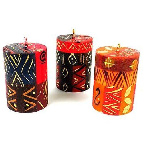 Set of Three Boxed Hand-Painted Candles - Bongazi Design - Nobunto - Culture Kraze Marketplace.com