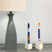 Tall Hand Painted Candles - Pair - Durra Design - Culture Kraze Marketplace.com