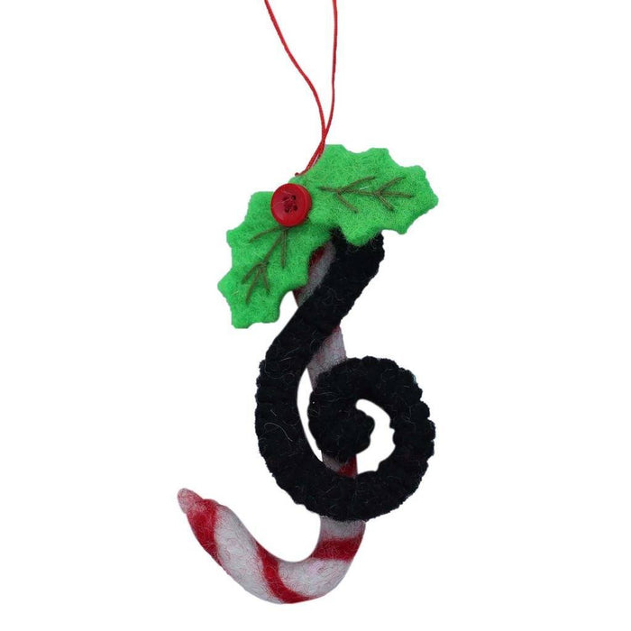 Treble Clef Felt Christmas Tree Ornament - Culture Kraze Marketplace.com