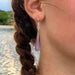 Pink Clam Shell Elongated Teardrop Earrings - Culture Kraze Marketplace.com