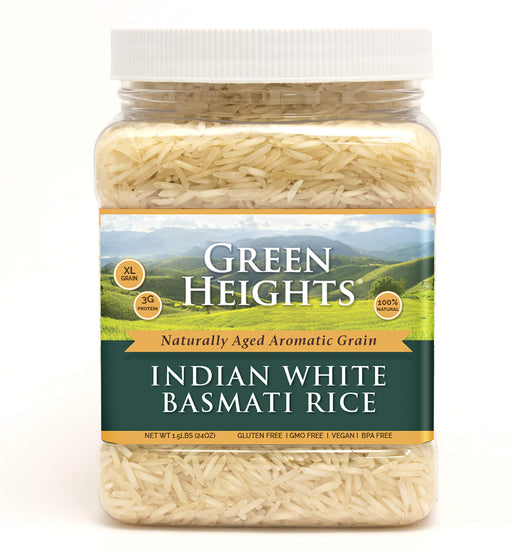 White Basmati Rice - 2.2 lbs Jar by Green Heights-0