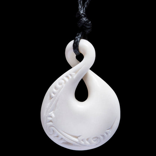Small Engraved Twist, handcrafted bone pendant - Culture Kraze Marketplace.com