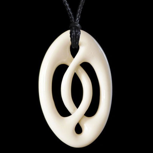 Oval Overlay Twist, handcrafted bone pendant - Culture Kraze Marketplace.com