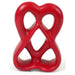 Double Heart 4" Red Soapstone Sculpture - Culture Kraze Marketplace.com