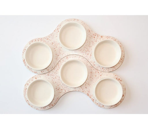 Graciela Noemi Handcrafted Terrazo Passover Seder Plate - White - Culture Kraze Marketplace.com