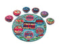 Yair Emanuel Hand Painted Seder Plate with Six Bowls - Colorful Design - Culture Kraze Marketplace.com