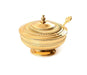 Regency Style Raised Honey Dish with Lid and Spoon - Gold - Culture Kraze Marketplace.com