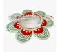 Dorit Judaica Flower Shaped Honey Dish with Glass Bowl and Spoon - Green and Red - Culture Kraze Marketplace.com