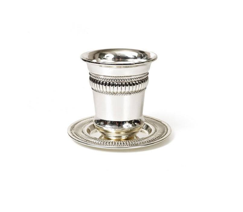 Silver Plated Kiddush Cup and Plate - Regency Design - Culture Kraze Marketplace.com
