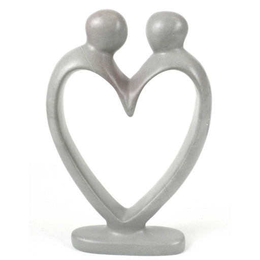 Handcrafted Soapstone Lover's Heart Sculpture in White - Culture Kraze Marketplace.com