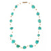 Floating Stone & Maasai Bead Necklace, Aquamarine Blue - Culture Kraze Marketplace.com