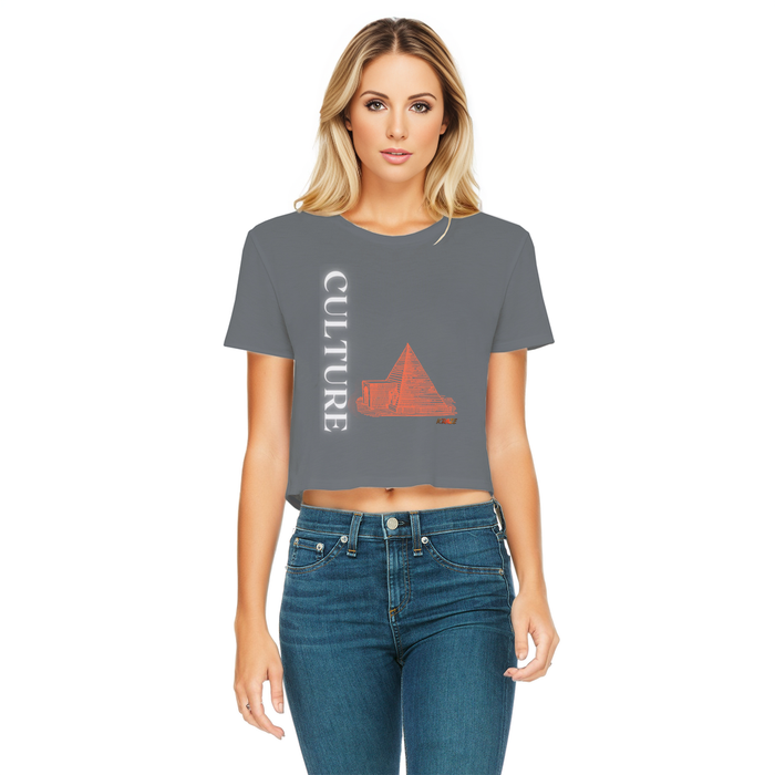 Pyramid Culture Women's Graphic Cropped Tee - Culture Kraze Marketplace.com