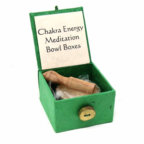 Mini Meditation Bowl Box: 2" Heart Chakra - Culture Kraze Marketplace.com
