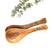 Olive Wood Serving Set, Small with Batik Inlay - Culture Kraze Marketplace.com