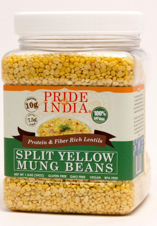 Indian Split Yellow Mung Lentils - Protein & Fiber Rich Moong Dal Jar-0