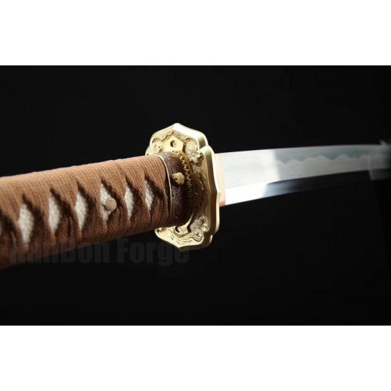 98 Type GUNTO Sabres KATANA Japanese Sword Clay Tempered Damascus Steel Blade Iron Saya traditional Hand Forged - Culture Kraze Marketplace.com