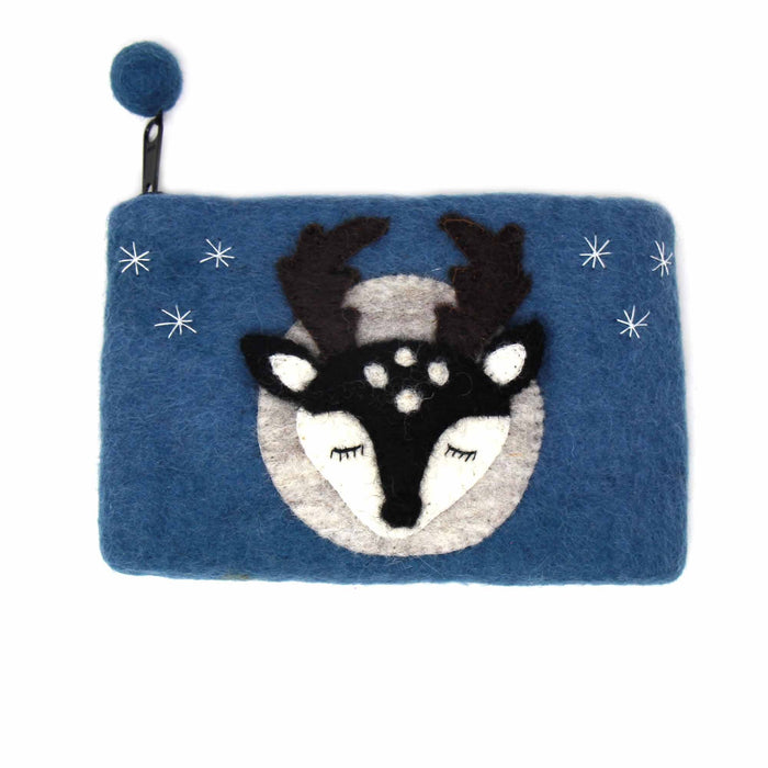 Handcrafted Kid's Felt Stag Pouch - Culture Kraze Marketplace.com