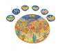 Yair Emanuel Hand Painted Seder Plate with Six Bowls - Jerusalem of Gold - Culture Kraze Marketplace.com