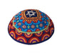 Yair Emanuel Multicolored Embroidered Kippah – Star of David Decoration - Culture Kraze Marketplace.com