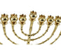Tall Brass Chanukah Menorah, Cups with Pomegranate Design - 16 Inches - Culture Kraze Marketplace.com