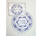Matzah Cover and Afikoman Bag Set - Silver and Blue Grapevine Design - Culture Kraze Marketplace.com