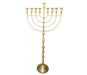 Jumbo Size Chanukah Menorah for Public Places, Gleaming Gold Brass - 58 Inches - Culture Kraze Marketplace.com