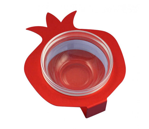 Shraga Landesman Raised Pomegranate Charoset Dish Red - Aluminum and Glass - Culture Kraze Marketplace.com