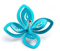 Adi Sidler Anodized Aluminum Chanukah Dreidel, Flower Design - Turquoise - Culture Kraze Marketplace.com
