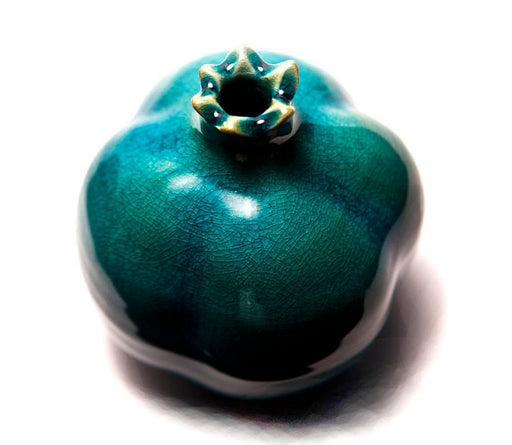 Michal Ben Yosef Decorative Ceramic Pomegranate - Turquoise - Culture Kraze Marketplace.com