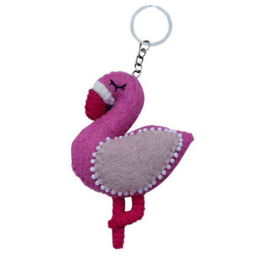 Felt Flamingo Key Chain - Culture Kraze Marketplace.com