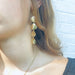 Geometric Tiered Brass Drop Earrings - Culture Kraze Marketplace.com