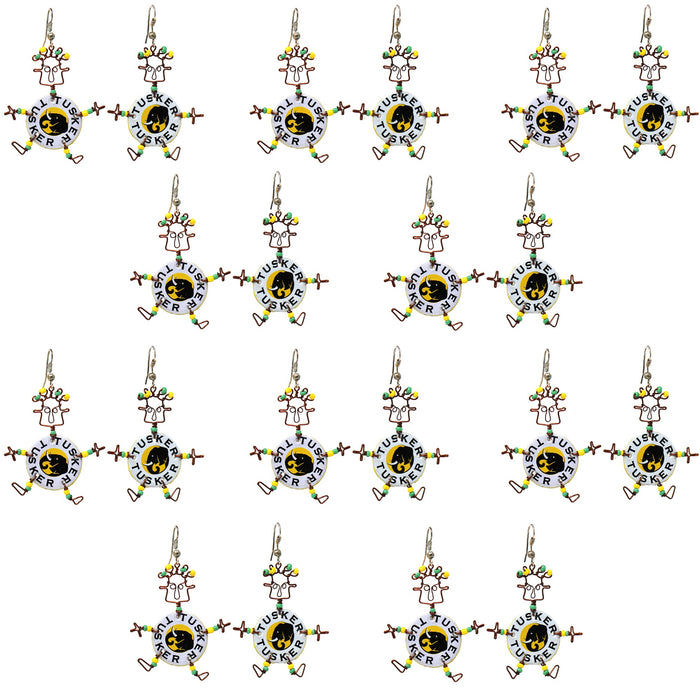 Set of 10 Dancing Tusker Dangle Earrings - Culture Kraze Marketplace.com