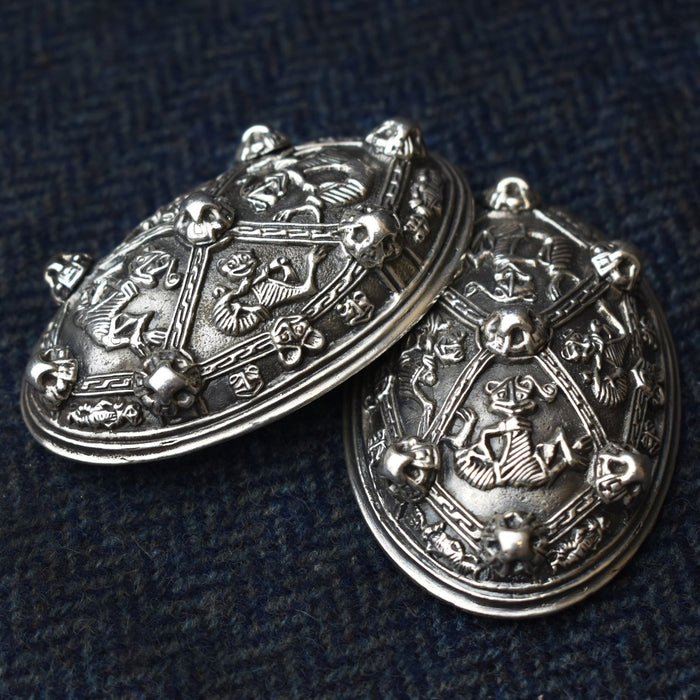 Pair of Tortoise Brooches - Silver - Culture Kraze Marketplace.com
