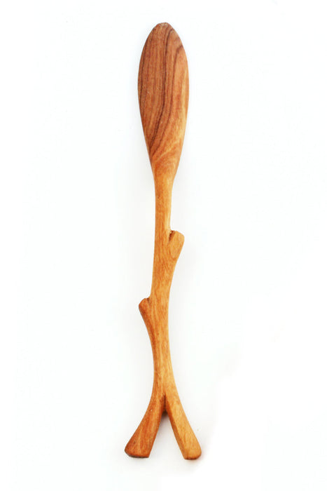 Hand Carved Wild Olive Wood Branch Spoon or Spreader - Culture Kraze Marketplace.com