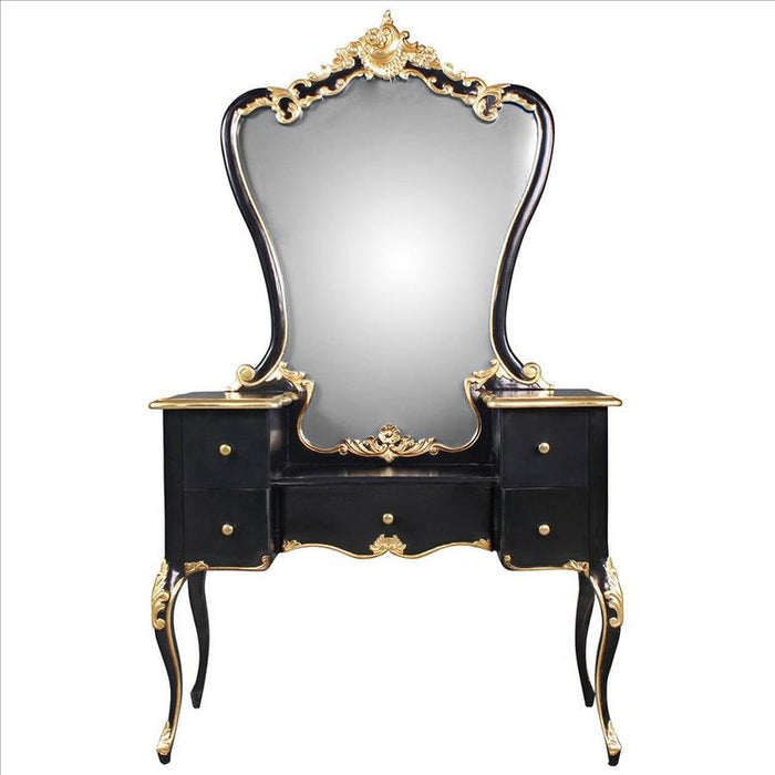 Isabella Waterfall Vanity Dressing Table with Mirror - Culture Kraze Marketplace.com