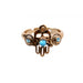 Hamsa Signet Ring with Swarovski Crystals and Turquoise - Culture Kraze Marketplace.com