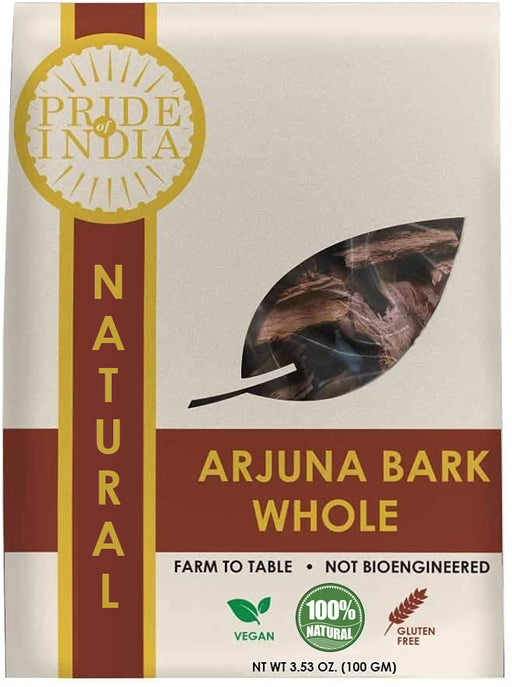 Natural Arjuna Bark Whole, Half Pound (3.53oz - 100gm) Pack-0