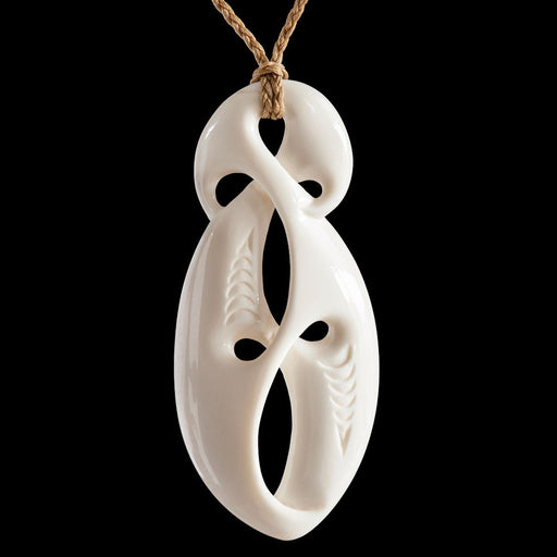 Large Unity Twist, handcrafted bone pendant - Culture Kraze Marketplace.com