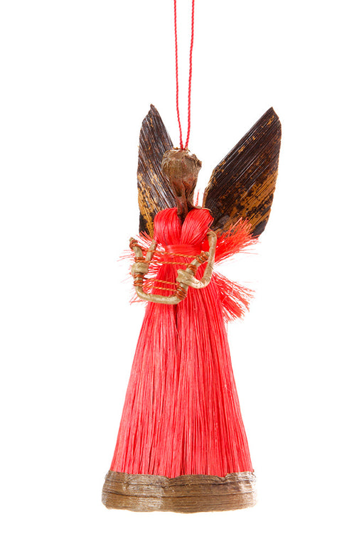 Pomegranate Sisal Angel of Song Holiday Ornament - Culture Kraze Marketplace.com