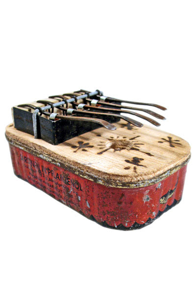 Small Square Recycled Tin Can Kalimba - Culture Kraze Marketplace.com
