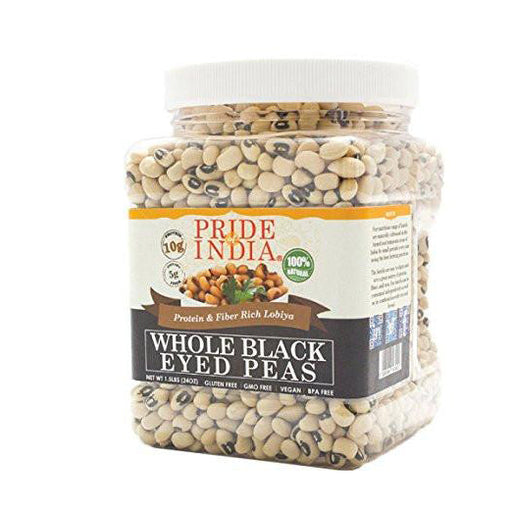 Indian Whole Black Eyed Peas - Protein & Fiber Rich Lobiya Jar-0