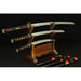 1095 High Carbon Steel Clay Tempered Samurai Sword Daisho Set KATANA WAKIZASHI TANTO - Culture Kraze Marketplace.com