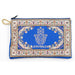 Embroidered Fabric Purse, Blue Hamsa with Oriental Design – Choice of Sizes - Culture Kraze Marketplace.com