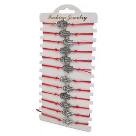 Cord Bracelets with Decorative Hamsa - Package of 12 - Culture Kraze Marketplace.com